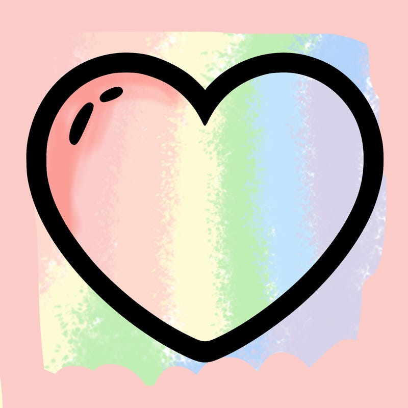 a blank heart