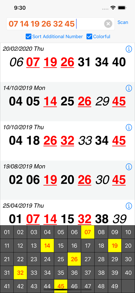 SG TOTO 4D SWEEP - SG TOTO lottery app showing historical draw results and a numeric entry keyboard.