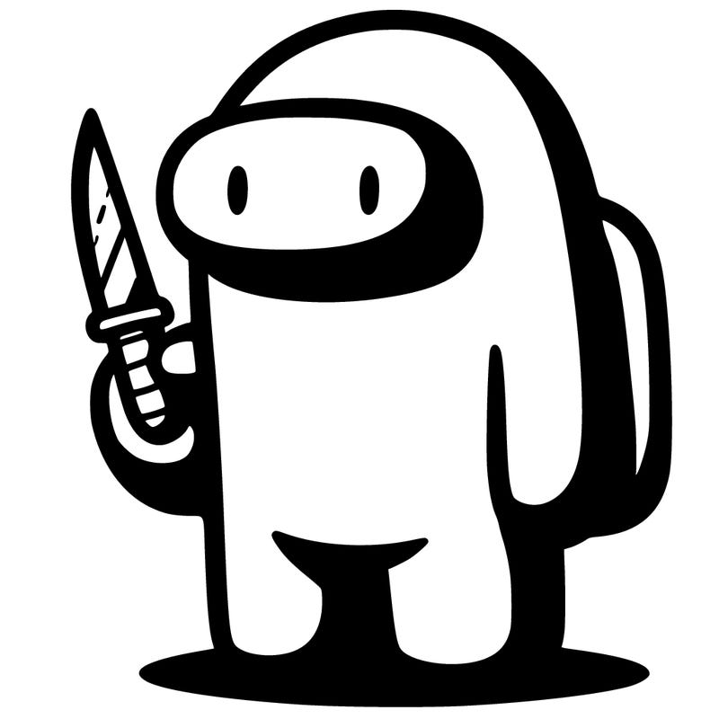 among us impostor with a knife