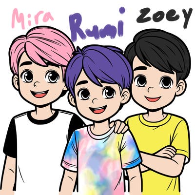 a group of three boys