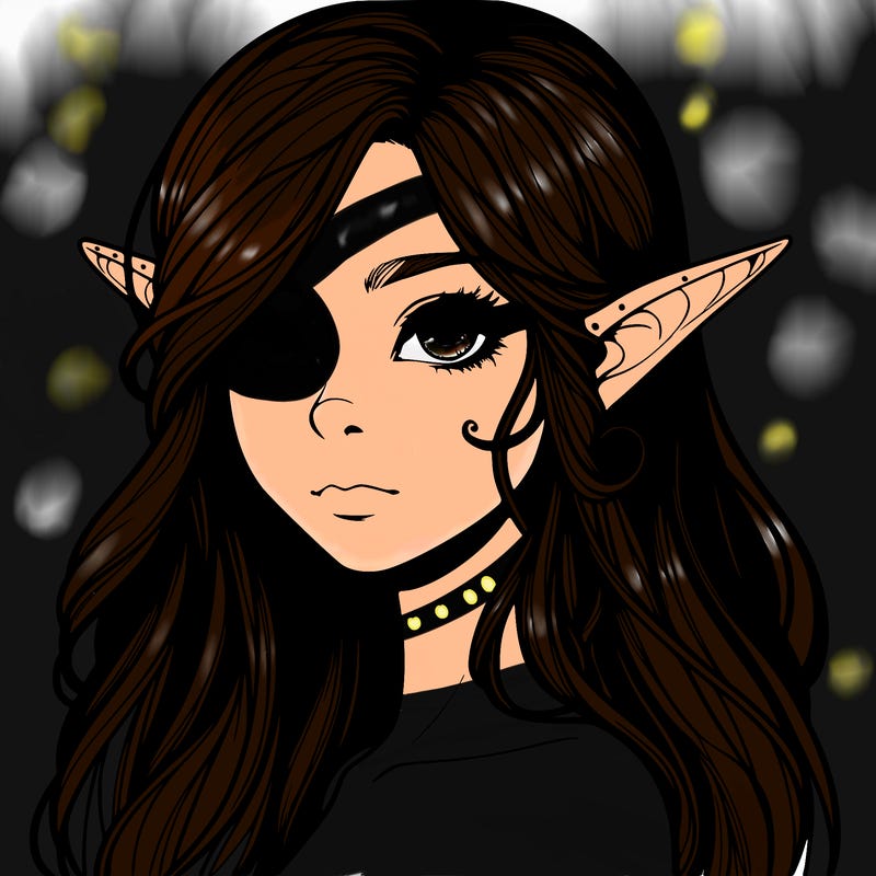elf girl realistic dark fantasy