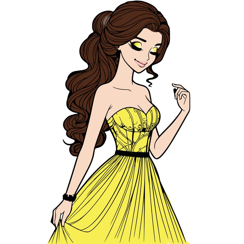 a realistic woman wearing an elegant dress