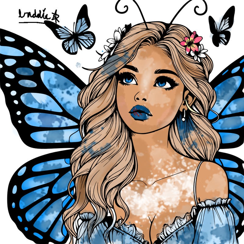 butterfly fairy realistic girl