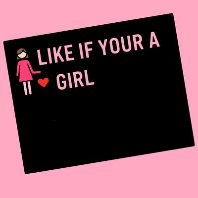 like if your a girl and follow if your a boy