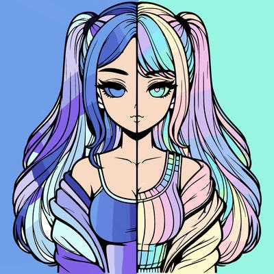 realistic girl split