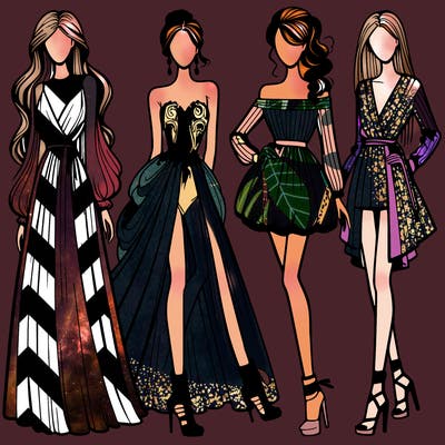 fashion models dresses