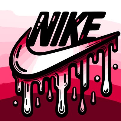 dripping nike logo