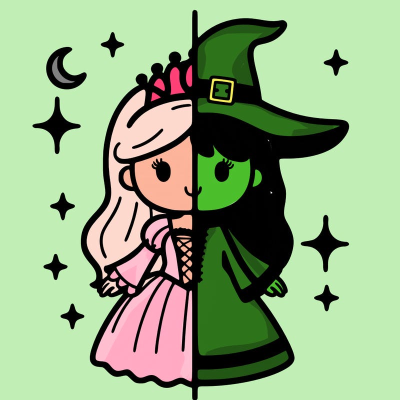 split princess and witch
