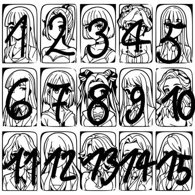 girls that look diffrent anime