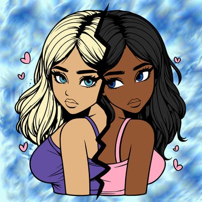 realistic girl split