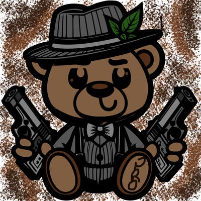 gangster teddy bear