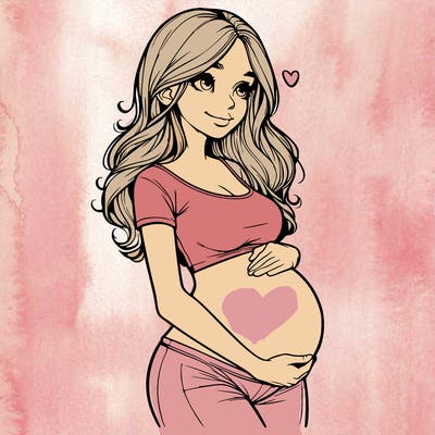 realistic pregnant girl