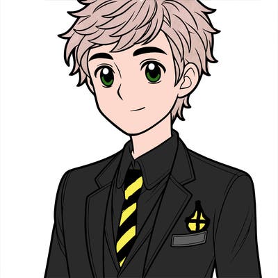 a teen boy with a suit