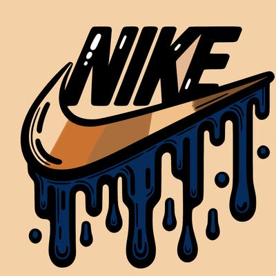 dripping nike logo