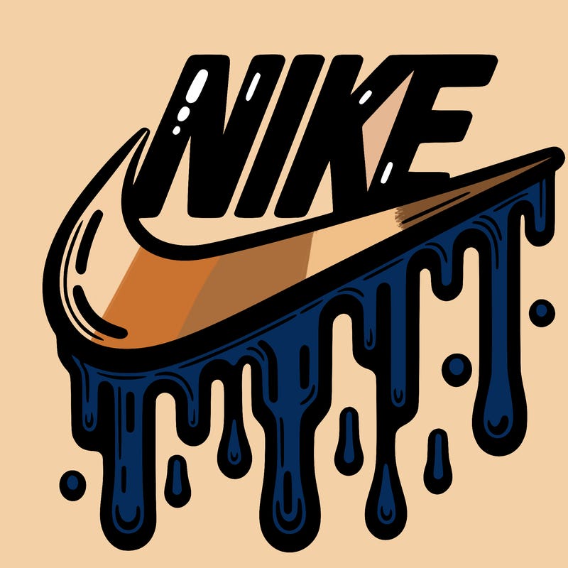 dripping nike logo