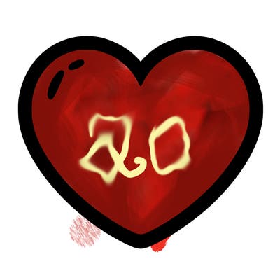 a blank heart