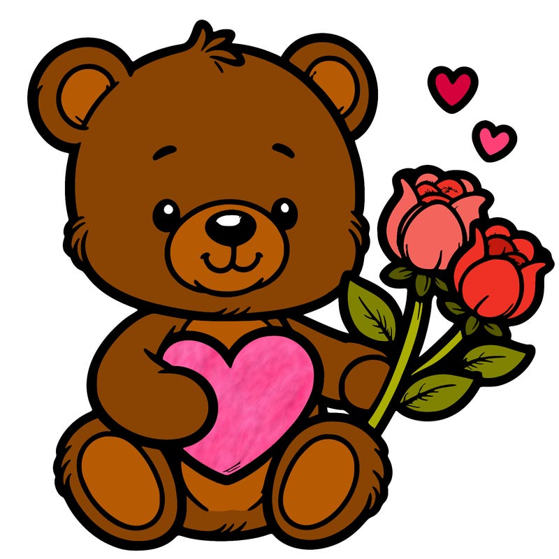 teddy bear a holding heart