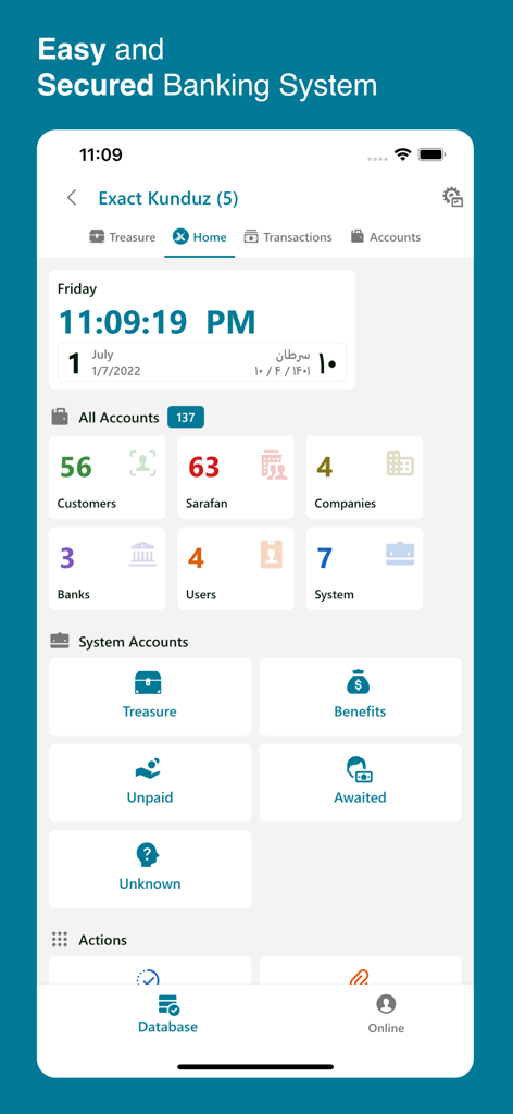 O painel principal da aplicação Exact System exibindo resumos de contas e categorias financeiras para cambistas.