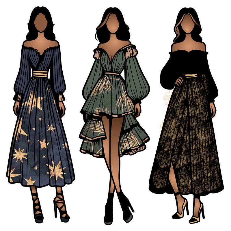 fashion models dresses