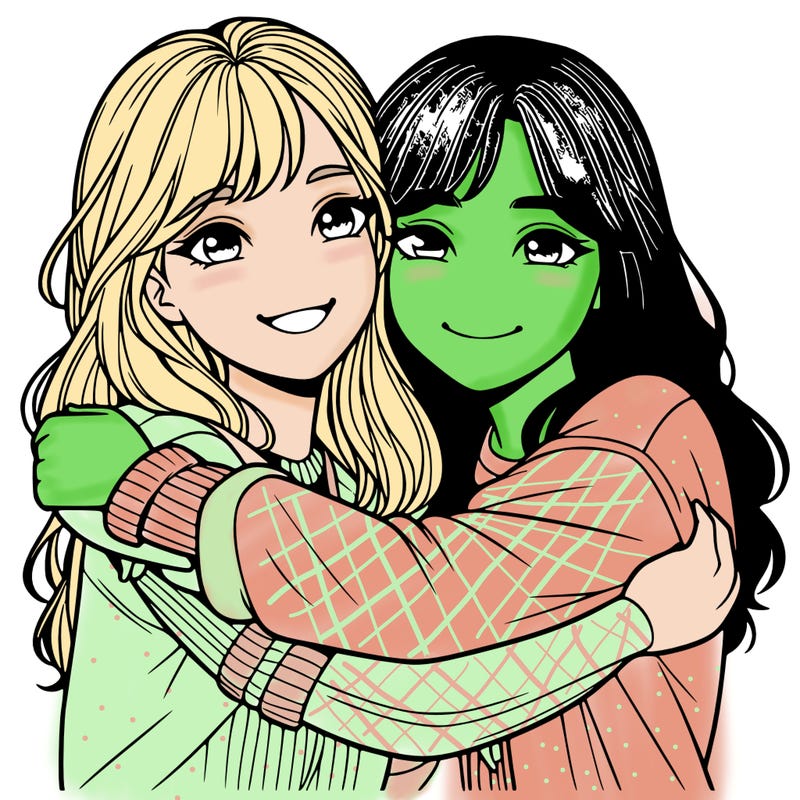 best friends hugging  realistic