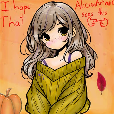 shy pretty girl wearing a sweater that is falling off one shoulder portrait