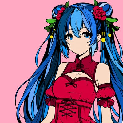 anime girl with beautiful chinese body