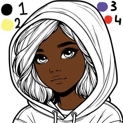 realistic girl with hoodie
