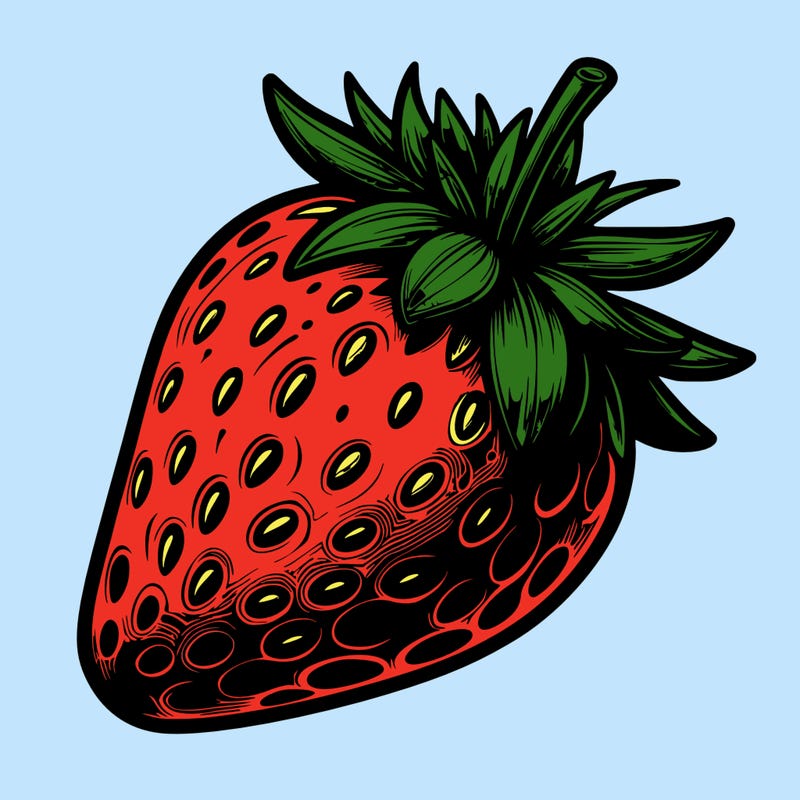 realistic strawberry