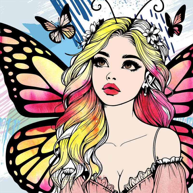 butterfly fairy realistic girl