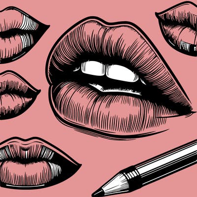 realistic  lips