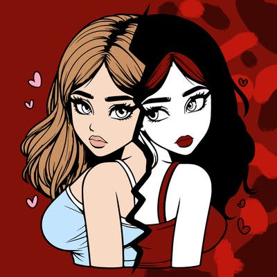 realistic girl split