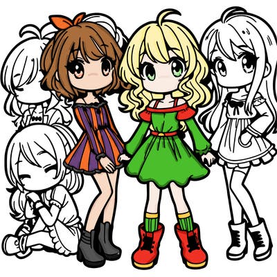 a group of cute girls