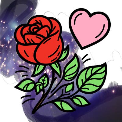 rose and heart