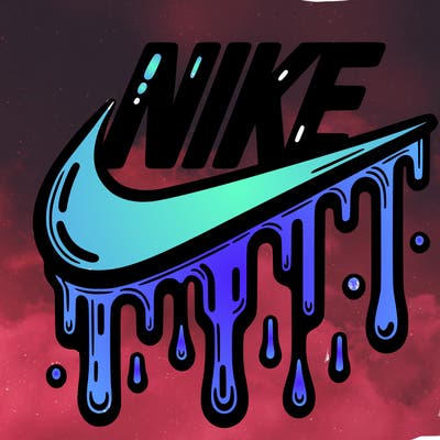 dripping nike logo
