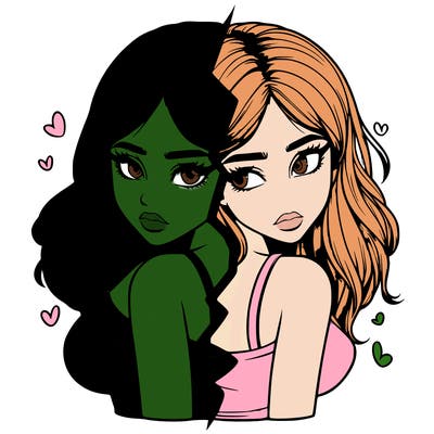 realistic girl split