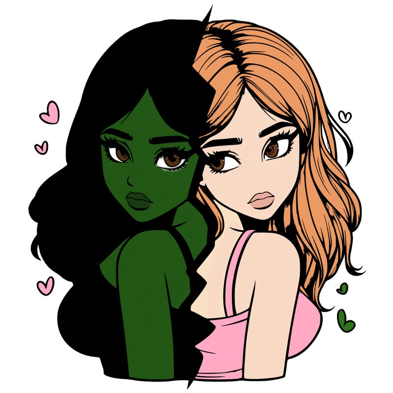 realistic girl split