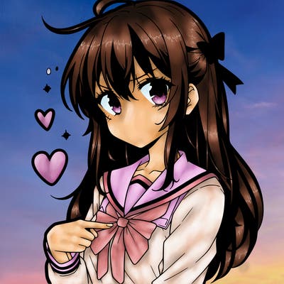 anime girl with betrayed expression