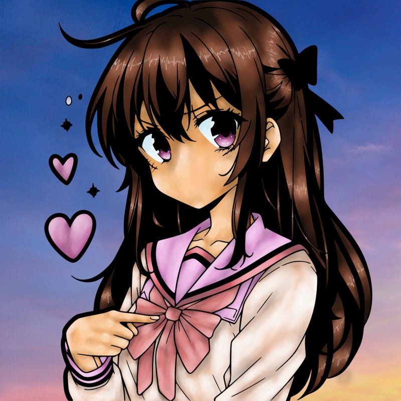 anime girl with betrayed expression