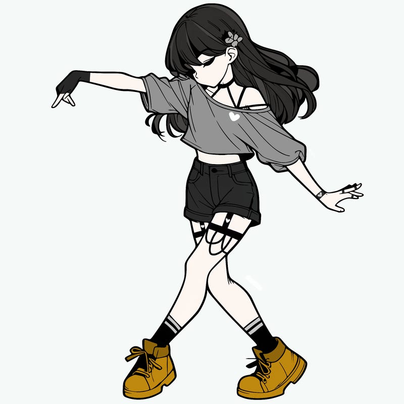 realistic girl danceing