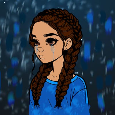 realistic girl with braids