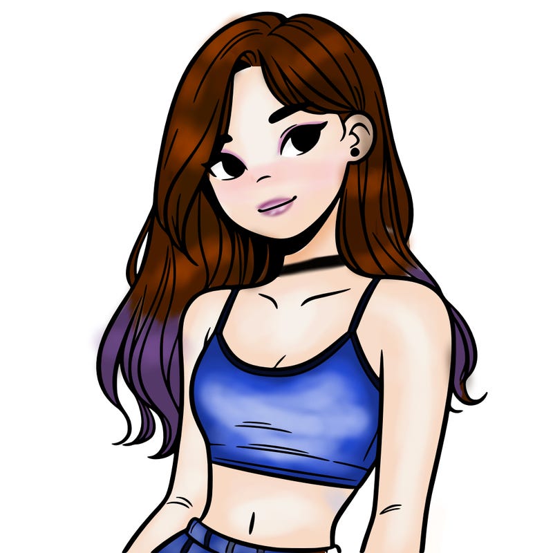 teen girl with crop top