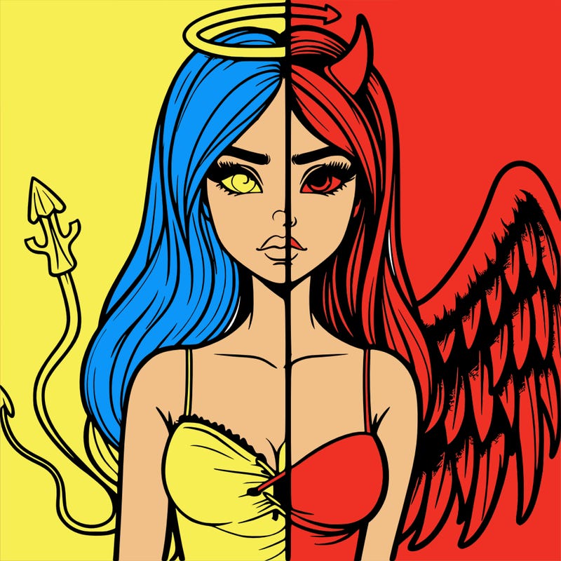 devil vs angel realistic girl