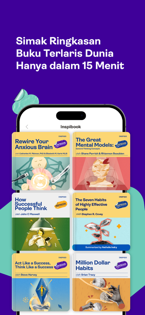 Inspigo Learning Experience - A collection of fifteen minute summaries for world bestselling books in the Inspigo app