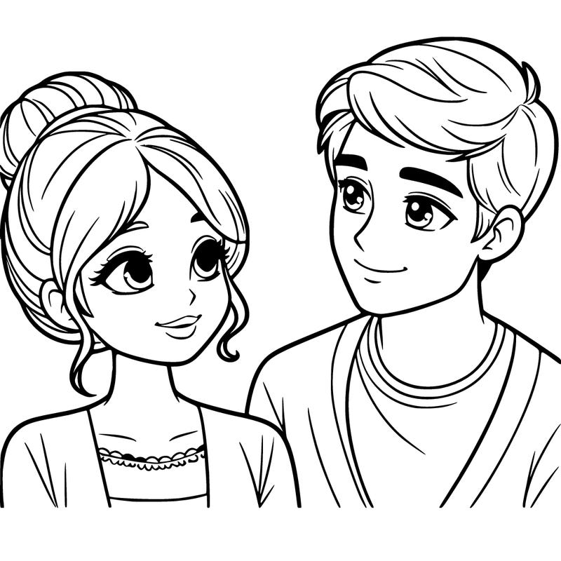 a couple looking at each other