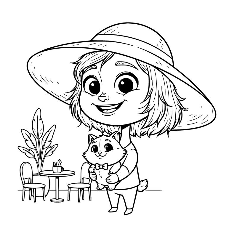 someone with a hat