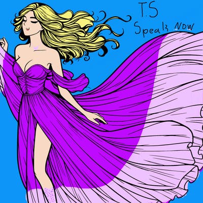 realistic woman in dress flowing the the wind