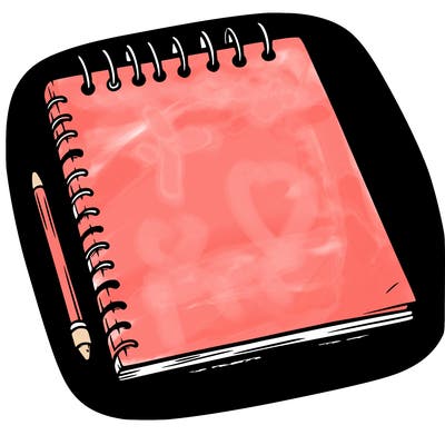 a blank sketch pad
