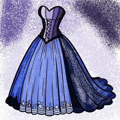 wedding dress-corset and a long and flowy skirt