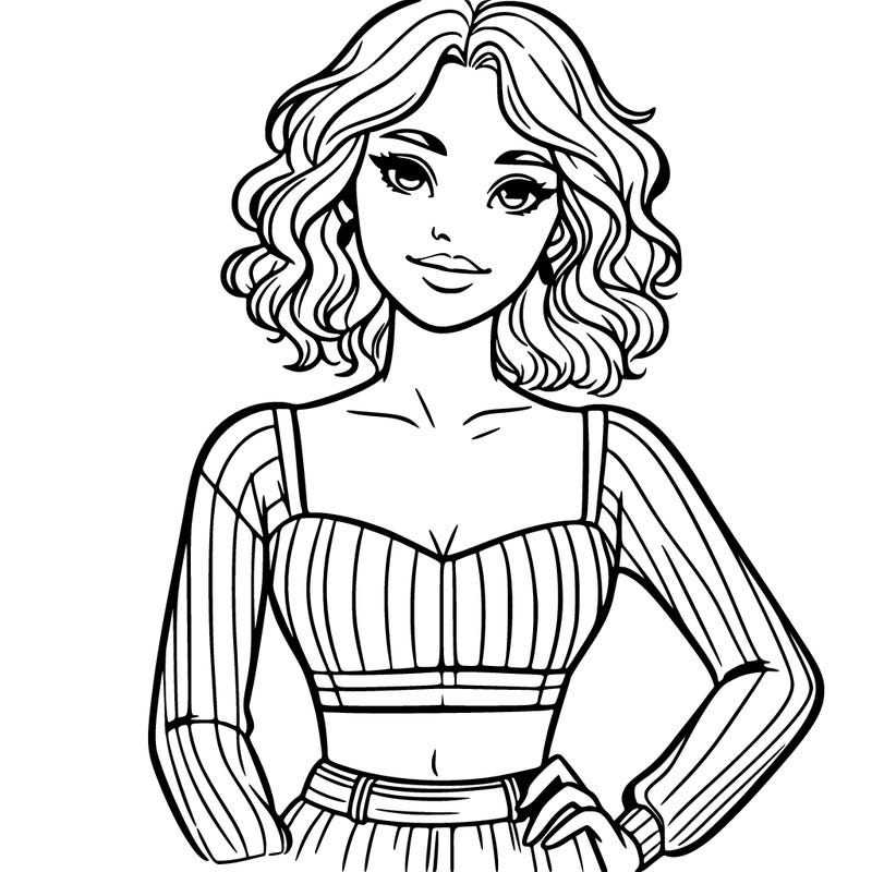 a beautiful woman in a crop top