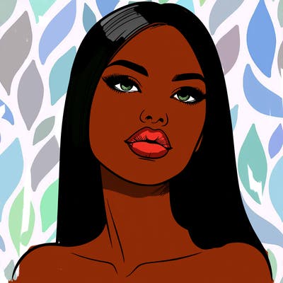 realistic woman with full lips